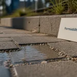 Pavés perméables : l’eau s’infiltre dans l’allée urbaine