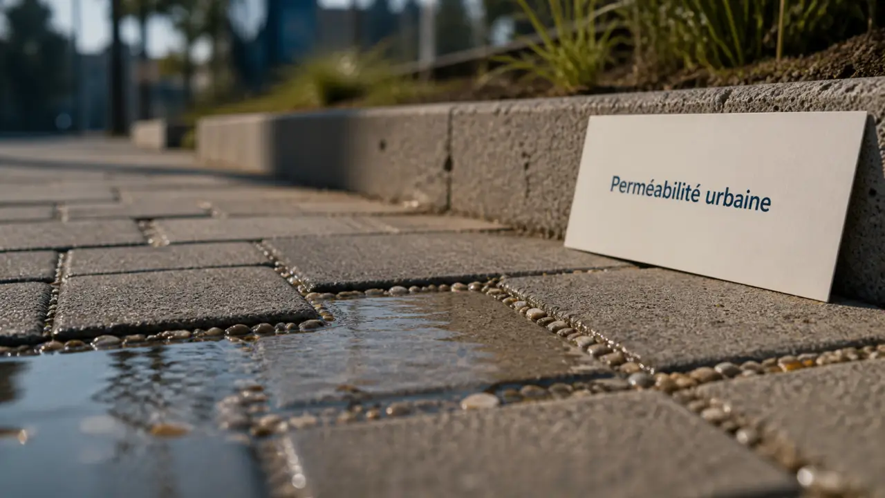 Pavés perméables : l’eau s’infiltre dans l’allée urbaine