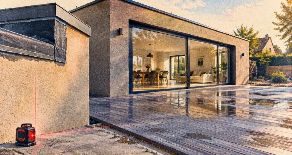 Agrandissement maison toit plat : concevoir une extension lumineuse sans effet boîte