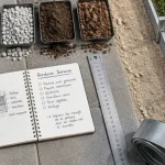Bordures de terrasses : bordure acier galvanisé sur sable