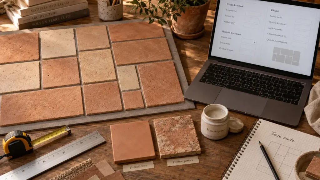 Carreaux en terre cuite : formats, usages et prix à vérifier avant la pose