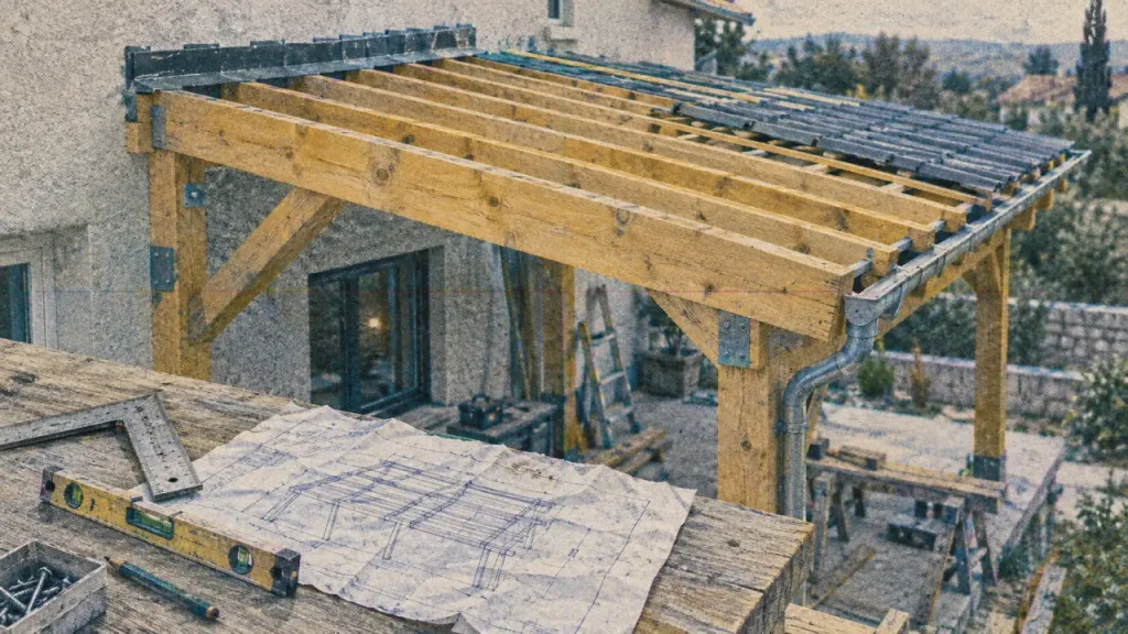 Charpente de terrasse couverte : les erreurs d’ancrage qui fragilisent l’abri