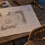 Plan d une terrasse à l’échelle, croquis coté de terrasse