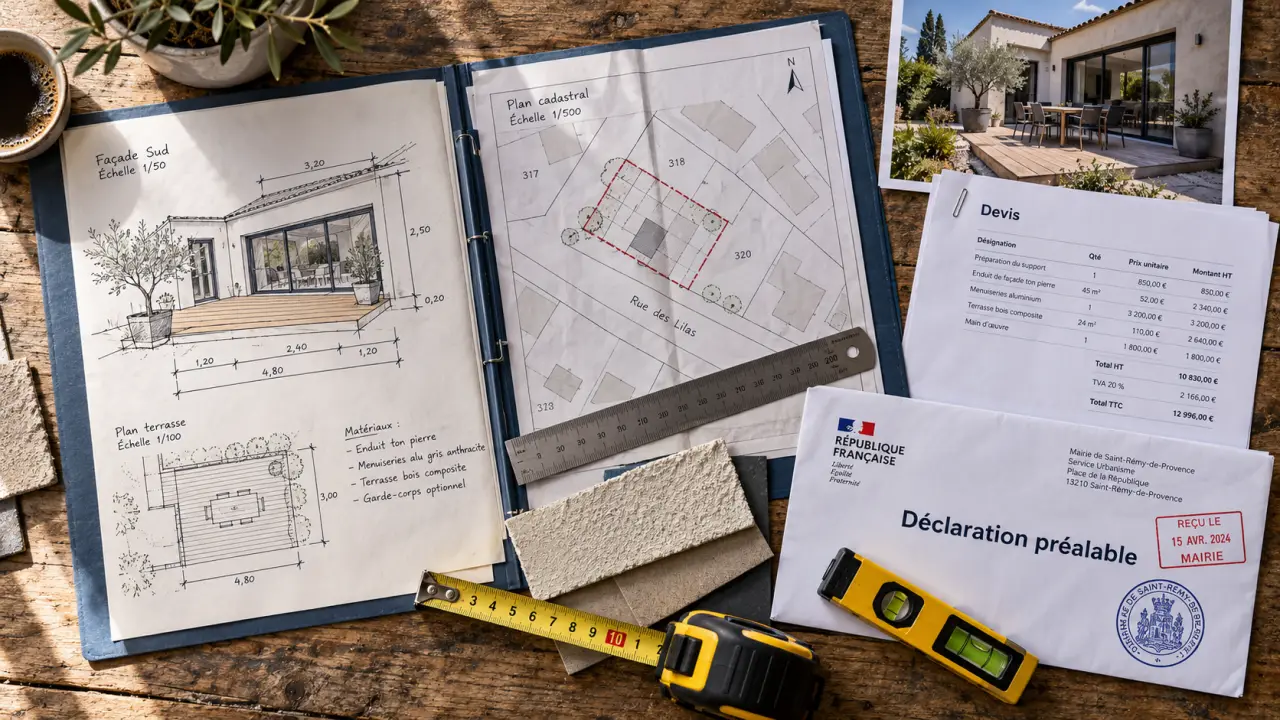 Travaux extérieurs : vérifications et déclaration préalable mairie